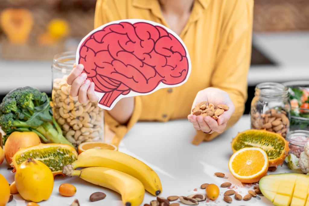 Human Brain with Healthy Food